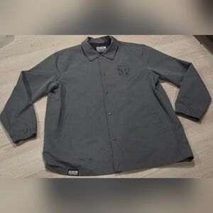 DIXXON Grey Windbreaker Jacket with Subtle Logo